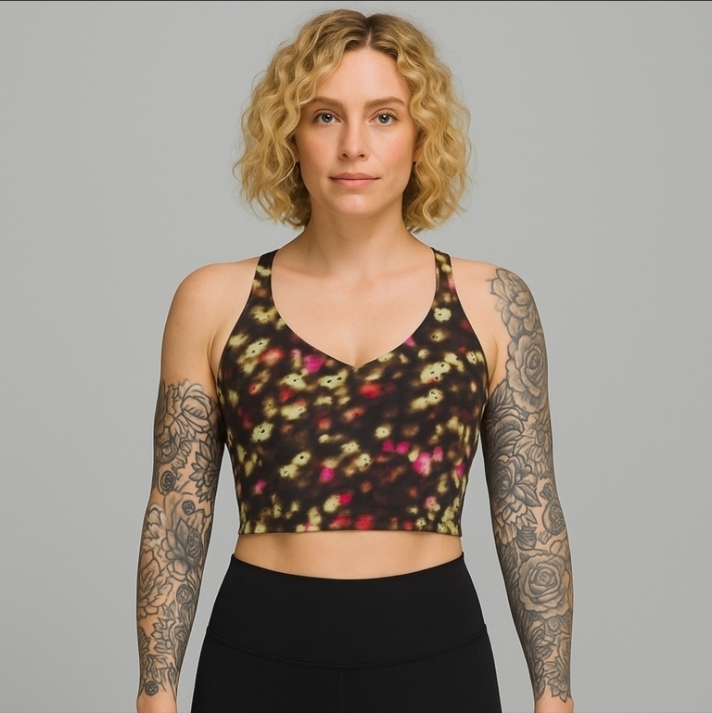 Lululemon Align Tank Top sz 2 Soft Focus Splatter Green Multi